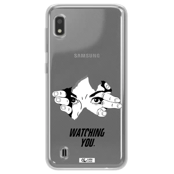 a hand with a hole in the wall Samsung A10 Clear TPU Case