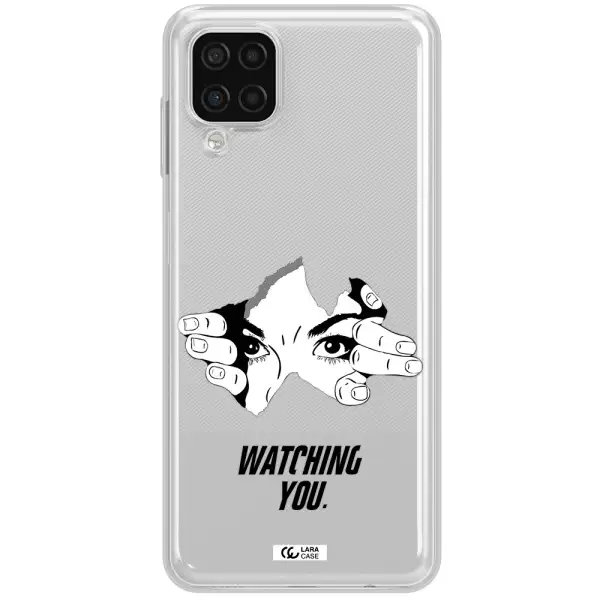 a hand with a hole in the wall Samsung A12 4g Clear TPU Case