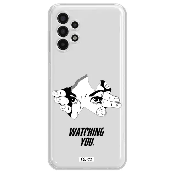 a hand with a hole in the wall Samsung A13 4g Clear TPU Case