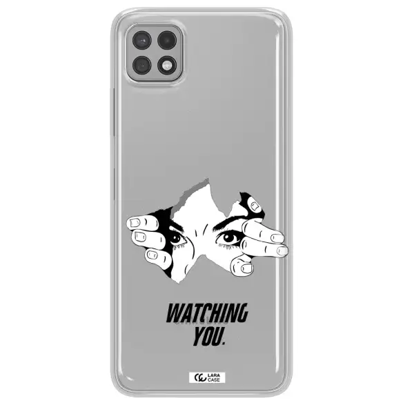 a hand with a hole in the wall Samsung A22 5g Clear TPU Case