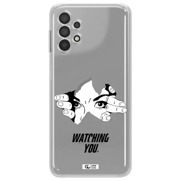 a hand with a hole in the wall Samsung A32 Clear TPU Case