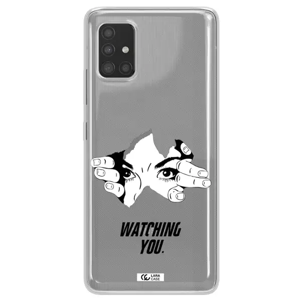 a hand with a hole in the wall Samsung A51 Clear TPU Case