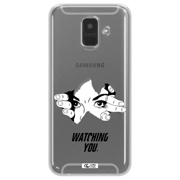 a hand with a hole in the wall Samsung A6 Clear TPU Case