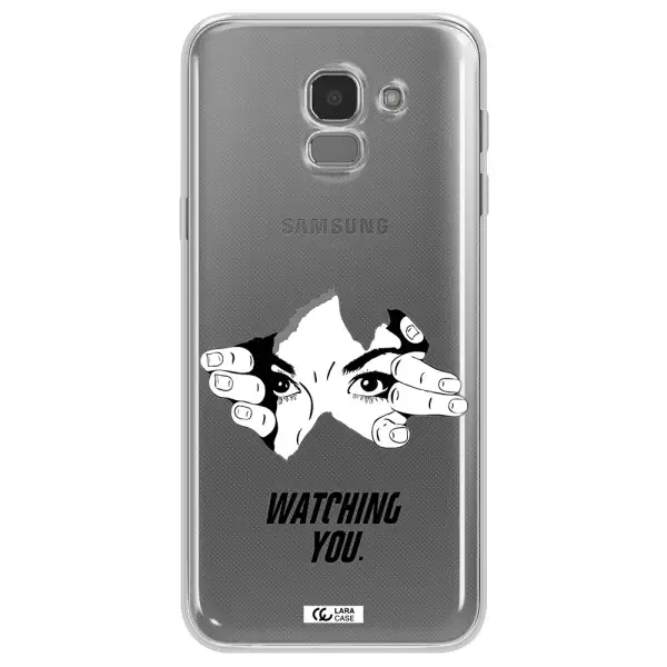 a hand with a hole in the wall Samsung J6 Clear TPU Case