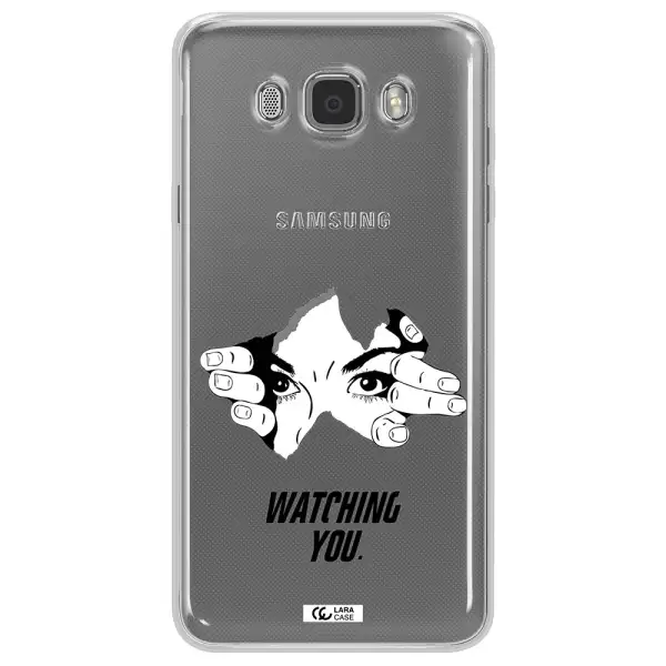 a hand with a hole in the wall Samsung J7 2016 Clear TPU Case