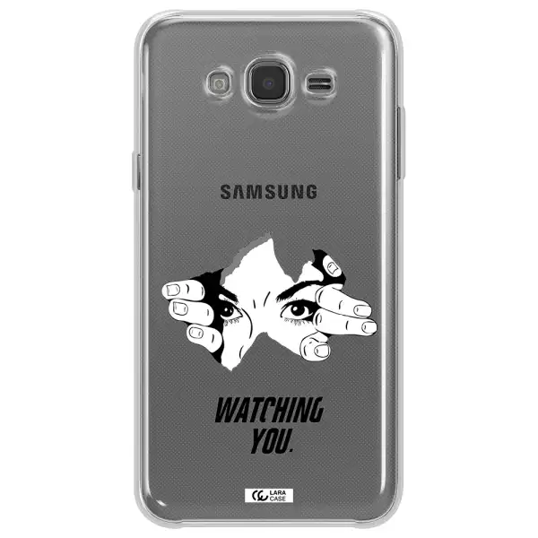 a hand with a hole in the wall Samsung J7 Clear TPU Case