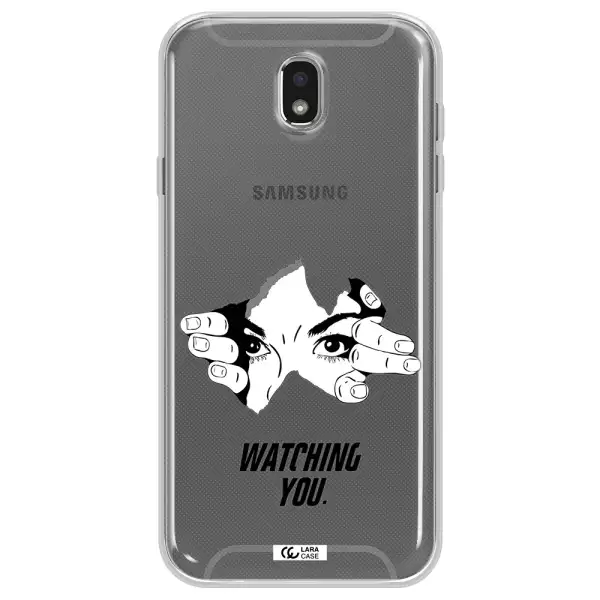 a hand with a hole in the wall Samsung J7 Pro Clear TPU Case