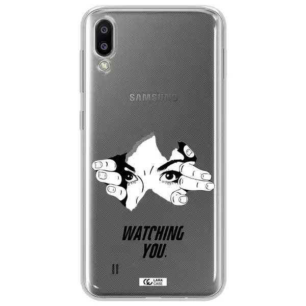 a hand with a hole in the wall Samsung M10 Clear TPU Case