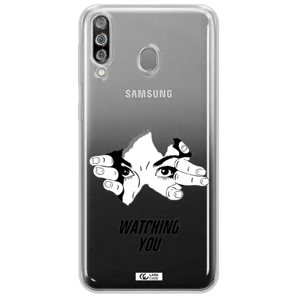 a hand with a hole in the wall Samsung M30 Clear TPU Case