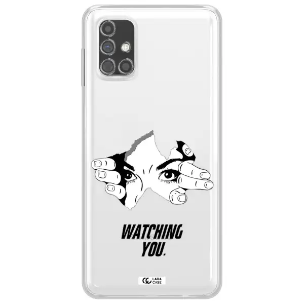 a hand with a hole in the wall Samsung M31S Clear TPU Case
