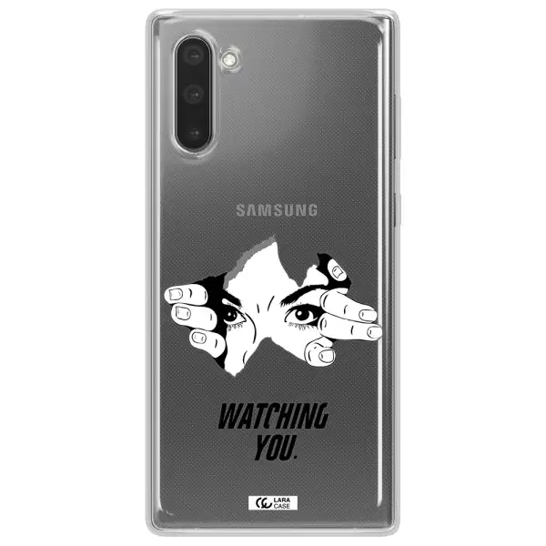 a hand with a hole in the wall Samsung Note 10 Clear TPU Case