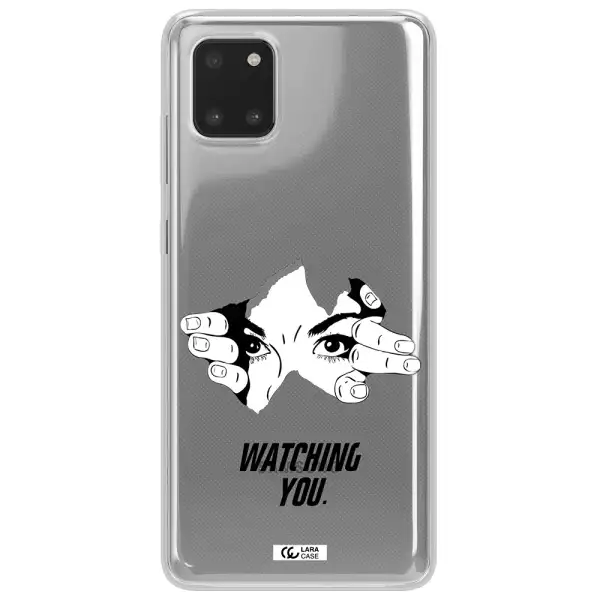 a hand with a hole in the wall Samsung Note 10 Lite Clear TPU Case