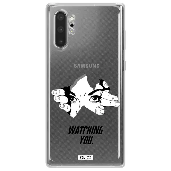 a hand with a hole in the wall Samsung Note 10 Plus Clear TPU Case