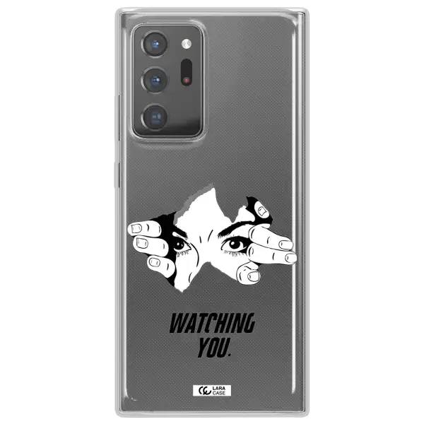 a hand with a hole in the wall Samsung Note 20 Ultra Clear TPU Case