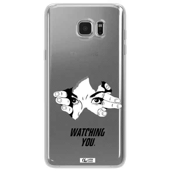 a hand with a hole in the wall Samsung Note 5 Clear TPU Case