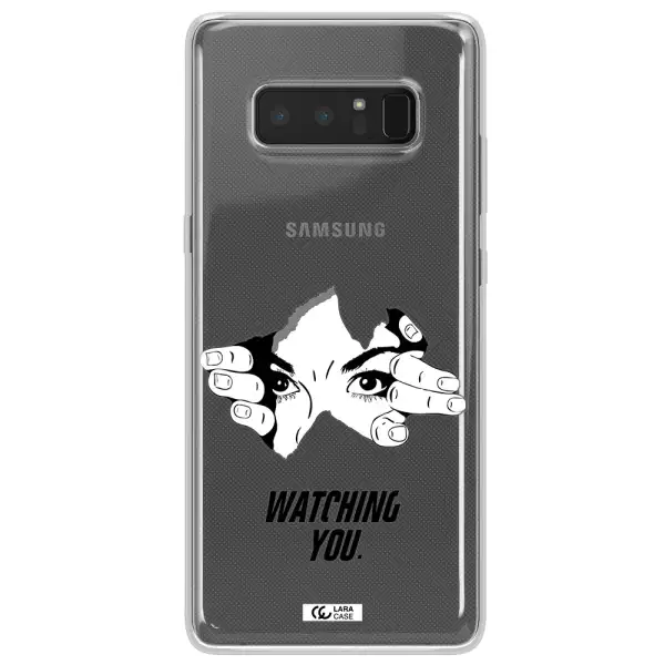 a hand with a hole in the wall Samsung Note 8 Clear TPU Case