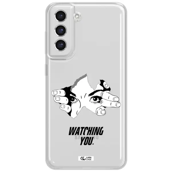 A Hand With A Hole In The Wall Samsung S21 Fe Clear Tpu Case