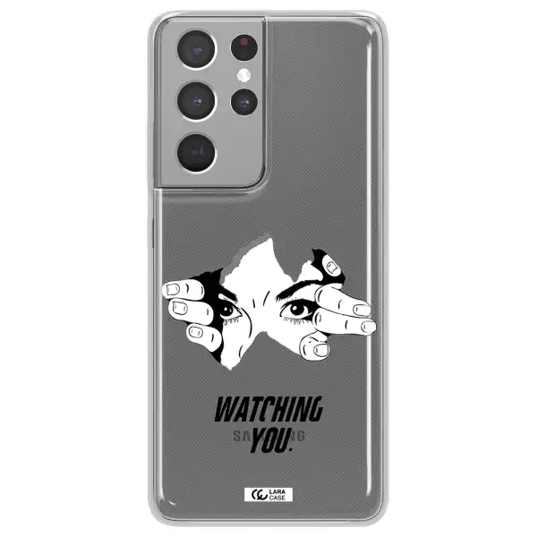 a hand with a hole in the wall Samsung S21 Ultra Clear TPU Case