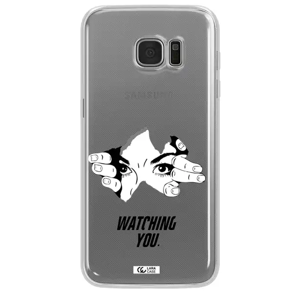 a hand with a hole in the wall Samsung S7 Edge Clear TPU Case