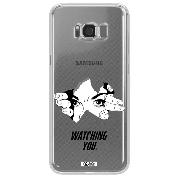 a hand with a hole in the wall Samsung S8 Plus Clear TPU Case