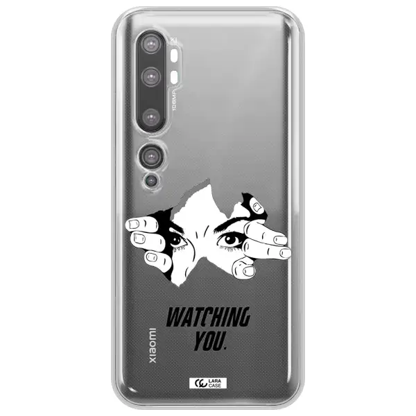 a hand with a hole in the wall Xiaomi Mi Note 10 Clear TPU Case