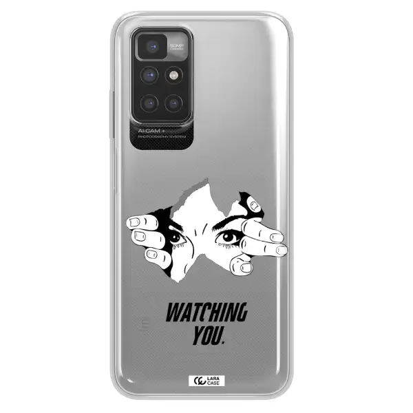 a hand with a hole in the wall Xiaomi Redmi 10 Clear TPU Case