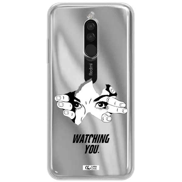 A Hand With A Hole In The Wall Xiaomi Redmi 8 Clear Tpu Case