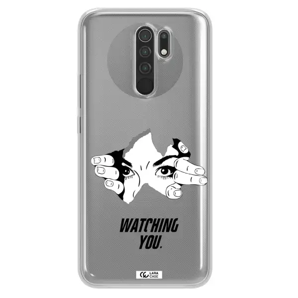 a hand with a hole in the wall Xiaomi Redmi 9 Clear TPU Case