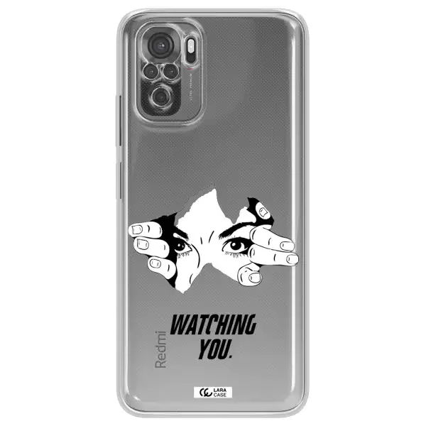 A Hand With A Hole In The Wall Xiaomi Redmi Note 10S Clear Tpu Case