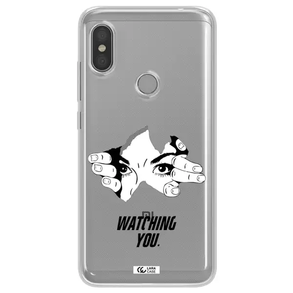 a hand with a hole in the wall Xiaomi Redmi Note 6 Pro Clear TPU Case