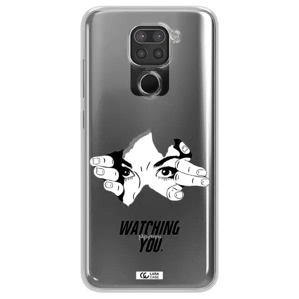 a hand with a hole in the wall Xiaomi Redmi Note 9 Clear TPU Case