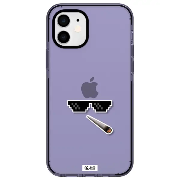 a cigarette and sunglasses Apple iPhone 11 impact Lilac Case
