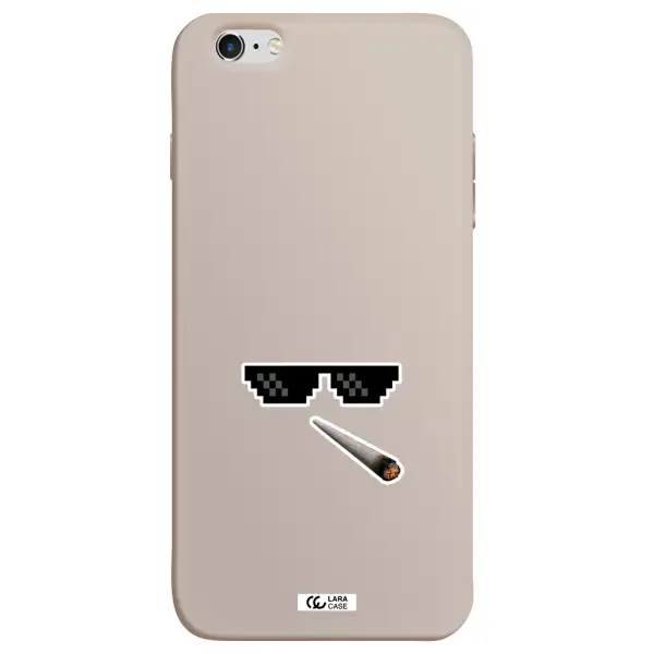 a cigarette and sunglasses Apple iPhone 6 s plus Silicone Stone Case