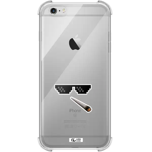 a cigarette and sunglasses Apple iPhone 6S Clear PC Case
