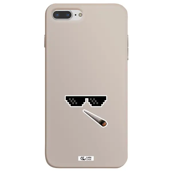a cigarette and sunglasses Apple iPhone 7 plus Silicone Stone Case
