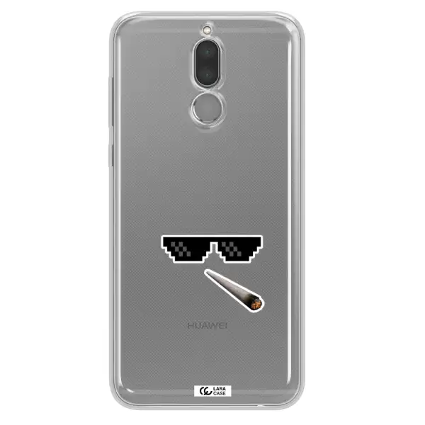 a cigarette and sunglasses Huawei Mate 10 Lite Clear TPU Case