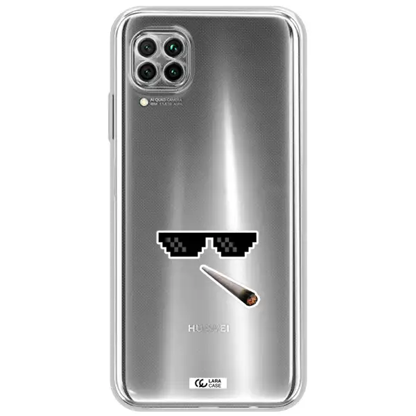 A Cigarette And Sunglasses Huawei Nova 7I Clear Tpu Case