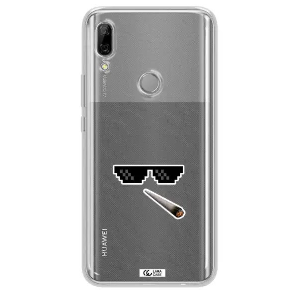 a cigarette and sunglasses Huawei P Smart Z Clear TPU Case