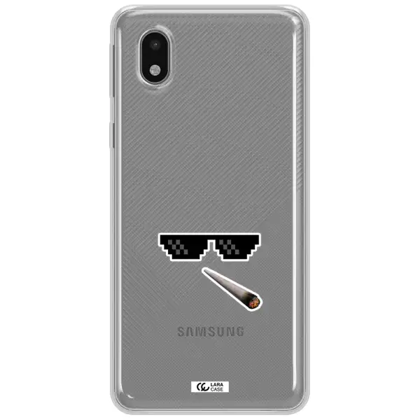A Cigarette And Sunglasses Samsung A01 Core Clear Tpu Case