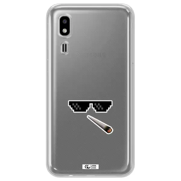a cigarette and sunglasses Samsung A2 Core Clear TPU Case