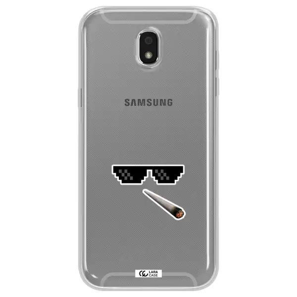 a cigarette and sunglasses Samsung J5 2017 Clear TPU Case