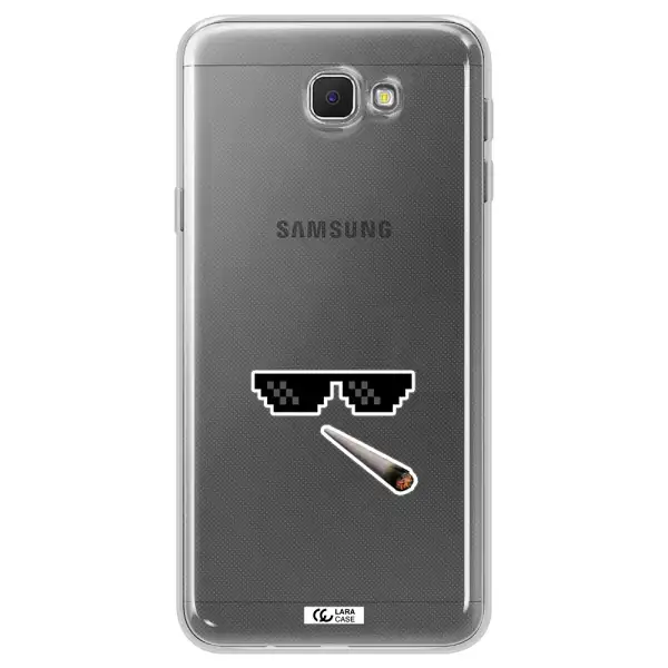 a cigarette and sunglasses Samsung J5 Prime Clear TPU Case