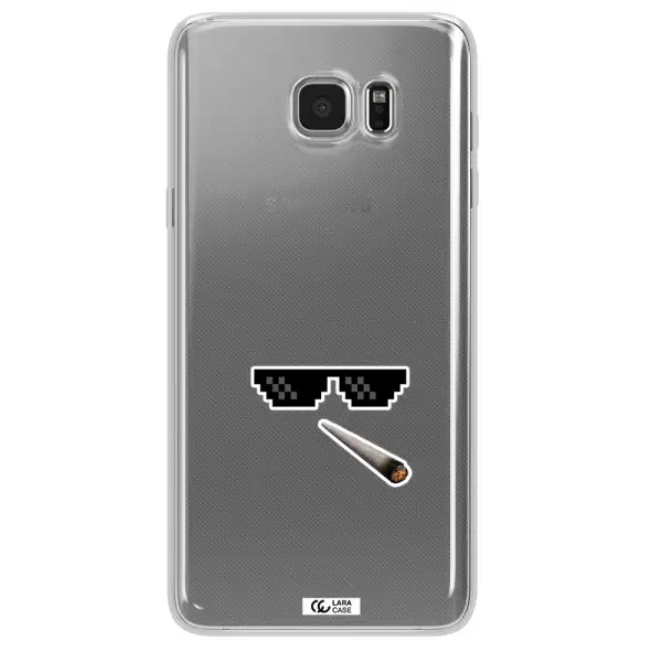 a cigarette and sunglasses Samsung Note 5 Clear TPU Case