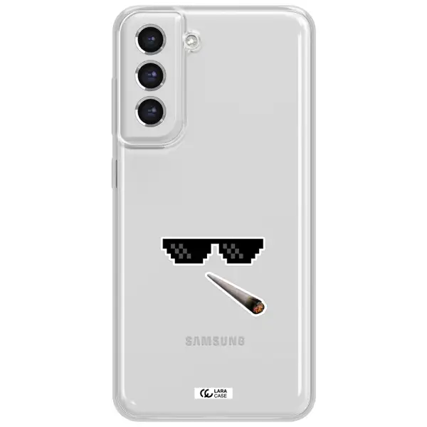 A Cigarette And Sunglasses Samsung S21 Fe Clear Tpu Case