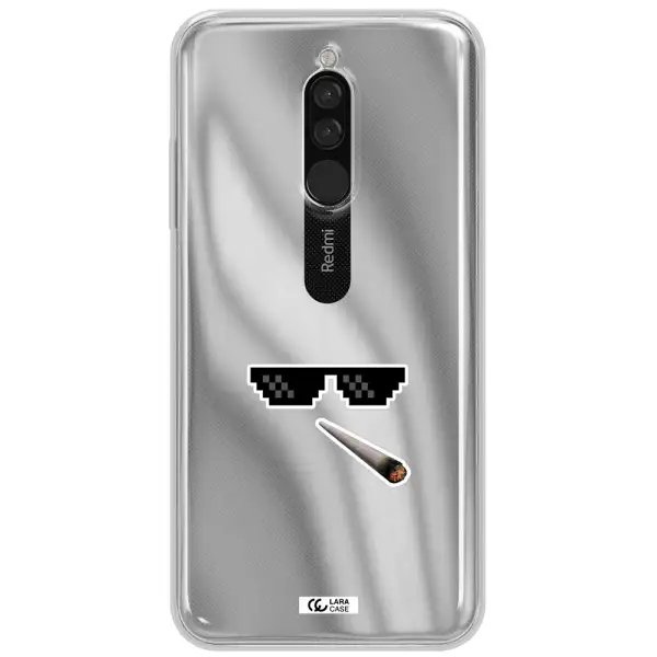 A Cigarette And Sunglasses Xiaomi Redmi 8 Clear Tpu Case