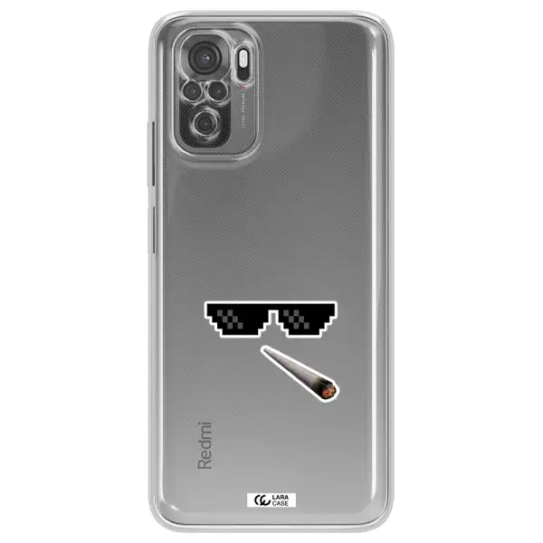 A Cigarette And Sunglasses Xiaomi Redmi Note 10S Clear Tpu Case
