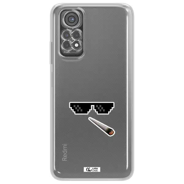 A Cigarette And Sunglasses Xiaomi Redmi Note 11S Clear Tpu Case