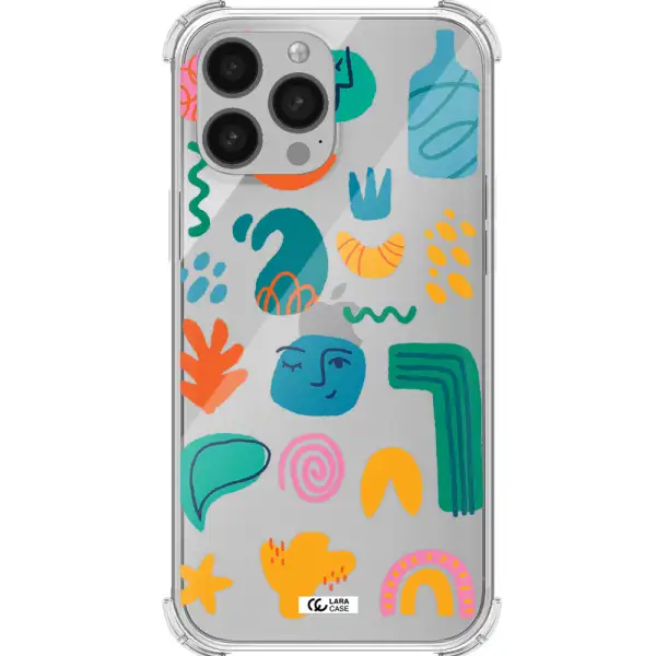 a collection of colorful shapes Apple iPhone 13 Pro Max Clear PC Case