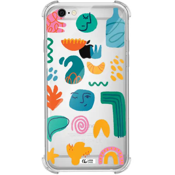 a collection of colorful shapes Apple iPhone 6 Clear PC Case