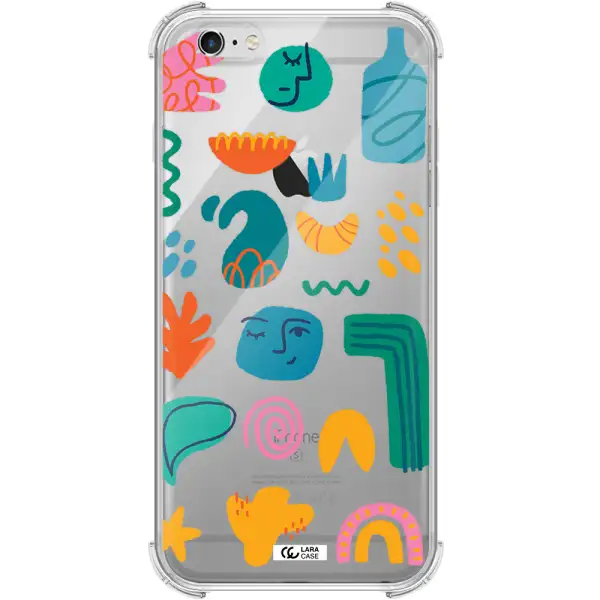 a collection of colorful shapes Apple iPhone 6 plus Clear PC Case